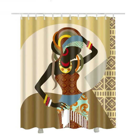 African American fabric shower curtain 2018