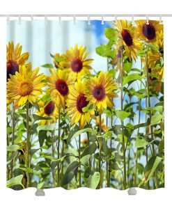 sunflower shower curtains yellow