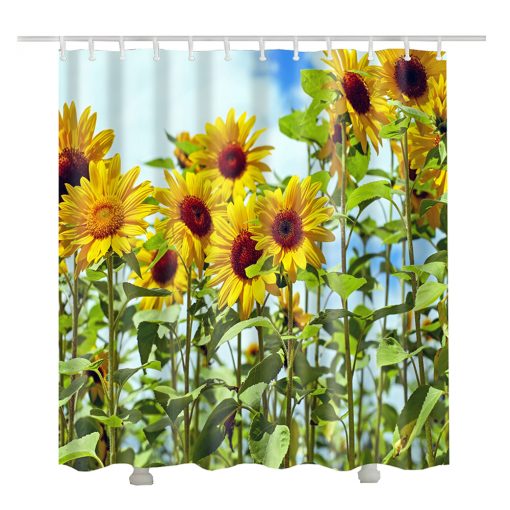sunflower shower curtains yellow