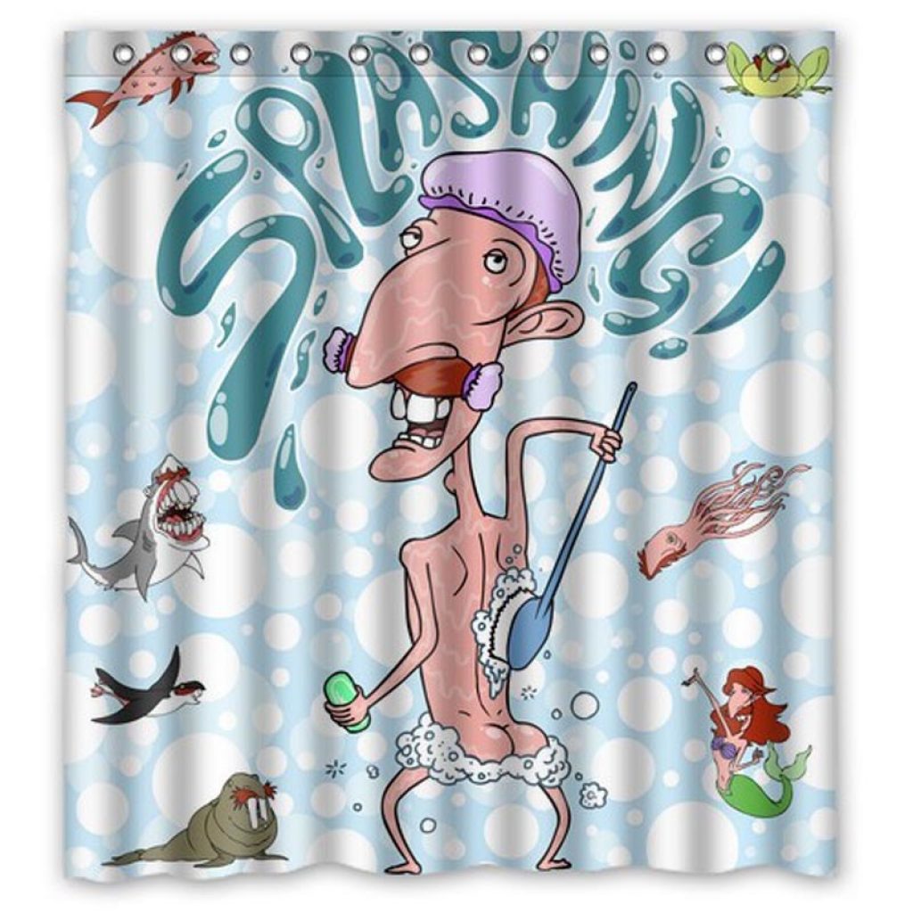 Premium Splashing Nigel Thornberry Shower Curtain - Shower Curtains 