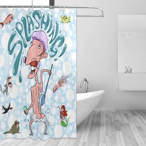 Nigel-Thornberry-Splashing-Shower-Curtain-Waterproof-Decorative-Bathroom curtain