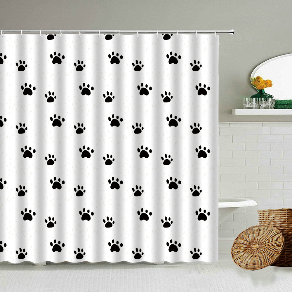 Funny Diving Dog Cat Shower Curtain Ocean Octopus Starfish Turtle Fish  Marine Life Waterproof Fabric Kitchen Bathroom Curtains Shower Curtains  AliExpress | Adorable Dogs By Shower Curtain Waterproof Shower Curtain  150x180 Cm |